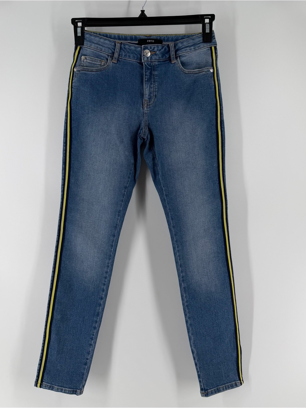 zero Brand Germany Skinny Jeans Juniors 3 / European 34 Side Racing Stripe Denim